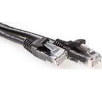ACT Black 1.5 meter U/UTP CAT6A patch cable snagless with RJ45 connectors CAT6A U/UTP SNAGLESS BK 1.50M (IB2951)