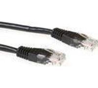 ACT Black 10 meter LSZH U/UTP CAT6 patch cable with RJ45 connectors