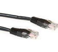 ACT Black 10 meter U/UTP CAT5E patch cable with RJ45 connectors CAT5E U/UTP BLACK 10.00M (IB5910)