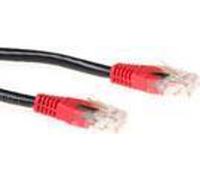 ACT Black 10 mètres U/UTP CAT6 patch cable cross with RJ45 connectors