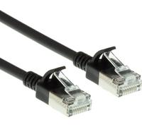 ACT Black 7 meter LSZH U/FTP CAT6A datacenter slimline patch cable snagless with RJ45 connectors (DC7907)