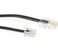ACT Black Câble téléphonique plat de 5 mètres avec connecteurs RJ11 et RJ45
