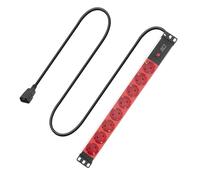 ACT Bloc multiprise 19" C14 IEC60320, 8 Prises, 10 A/2500 W, pour Armoire Serveur 19", PDU, Montage Mural, câble de 3 m, PD3004