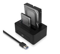 ACT Boîtier pour disque dur, 3,5 pouces, IDE, parallèle ATA, SATA, 0,48 Gbit/s, connectivité USB, noir AC1410,