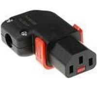ACT C13 IEC Lock+ Connecteur recâblé à gauche ou à droite noir, PA130100RBK (SFO66A)