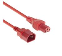 ACT C14 Câble d’Alimentation mâle à C15 Femelle, 3m, Cordon d'extension, Rouge - AK5335