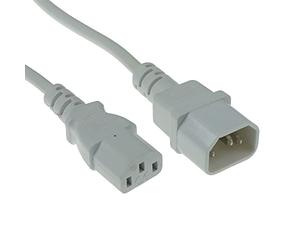 ACT Câble C13 vers C14 de 1,8 m, rallonge IEC, fiche à Prise 3 Broches - AK5245 Blanc
