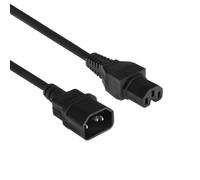 ACT Câble Chauffant 1,5 m C14 mâle vers C15 Femelle, rallonge de câble d'alimentation - AK5387 Noir