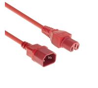 ACT Câble Chauffant 1,5 m C14 mâle vers C15 Femelle, rallonge de câble d'alimentation - AK5390 Rouge
