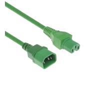 ACT Câble Chauffant 1,5 m C14 mâle vers C15 Femelle, rallonge de câble d'alimentation - AK5394 Vert