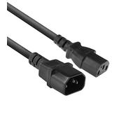 ACT Câble d'alimentation 1,8 m, câble d'extension C13 vers C14 pour appareils froids, câble d'alimentation IEC mâle vers Femelle à 3 Broches - AC3315 - Noir