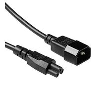 ACT Câble d'alimentation 3 pôles 3 m C14 mâle vers C5 Femelle Câble d'alimentation Type F Rallonge de câble pour Appareil Froid - AK5434 Noir