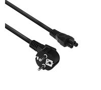 ACT Câble d'alimentation avec fiche CEE 7/7 coudée - C5 - Noir - 1,5 m