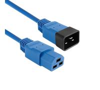 ACT Câble d'alimentation C20 - C21, C21 Femelle vers fiche C20, câble d'alimentation IEC 60320 de 1 m, Bleu, pour Serveur PDU, Alimentation UPS - AK5365
