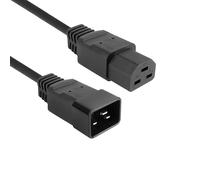 ACT Câble d'alimentation C20 - C21, C21 Femelle vers fiche C20, câble d'extension IEC 60320, 1,5 m, Noir, pour Serveur PDU et Alimentation UPS - AK5358