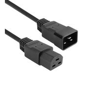 ACT Câble d'alimentation C20 - C21, C21 Femelle vers fiche C20, câble d'extension IEC 60320, 2,5 m, Noir, pour Serveur PDU, Alimentation UPS - AK5359