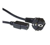 ACT Câble d'alimentation CEE7/7 coudé Schuko - C13 - Noir - 10 m