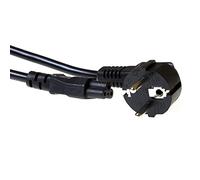 ACT Câble d'alimentation CEE77 Schuko C5 - Noir - 2 m (AK5144)