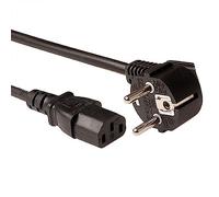 ACT Câble d'alimentation pour appareils à Froid C13 LSZH (Faible Bruit et sans halogène), câble d'alimentation PC, CEE 7/7 vers C13 3 Broches - Contact de Protection coudé - AK5213