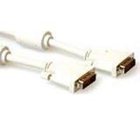 ACT Câble de connexion DVI-D Dual Link de haute qualité mâle-mâle 1,8 m DVI-Kabel 1,8 m Elfenbein (AK3630)