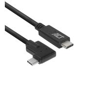 ACT Câble de connexion USB 3.2 Gen1 C mâle (droit) - C mâle (coudé) 2 mètres AC7407