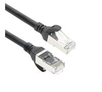 ACT Câble de raccordement CAT6A Noir 15 m | Connecteurs TPE S/FTP, ultra flexibles, sans accroc, RJ45
