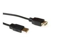 ACT Câble d'extension USB 2.0 USB A mâle - USB A femelle 1,8 m, 1,8 m, USB A, USB A mâle/femelle, Noir