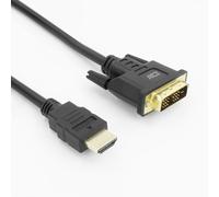 ACT Câble HDMI vers DVI 2 m, 4K @ 60 Hz, Adaptateur HDMI DVI bidirectionnel (DVI-D 18+1 Broches) mâle vers mâle plaqué Or, pour connecter Un Moniteur DVI - AK3735