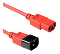 ACT Câble IEC 5 m C13 vers C14 Rallonge de câble IEC vers Prise 3 Broches AK5429 Rouge