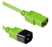 ACT Câble IEC de 1,8 m, C13 à C14, Extension de câble IEC, Prise IEC vers Prise 3 Broches AK5114 Vert