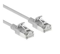 ACT Câble patch CAT6A S/FTP Slimline, gris, LSZH, fiche RJ45, 500 MHz, 10 Gbit, contacts plaqués or