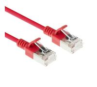 ACT Câble patch fin LSZH S/FTP CAT6A sans accroc avec connecteurs RJ45 DB7503 Rouge 3 m