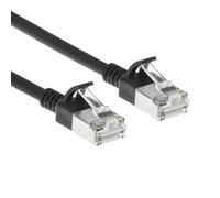 ACT Câble patch LSZH S/FTP CAT6A Slimline noir de 3 m avec connecteurs RJ45 DB7903