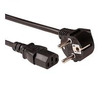 ACT Câble pour appareils à Froid 1 m, C13 LSZH (sans Bruit et sans halogène), câble d'alimentation PC, CEE 7/7 vers C13 3 Broches - Contact de Protection coudé - AK5209