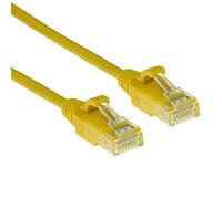 ACT Câble réseau CAT6 U/UTP LSZH LAN fin 3,8 mm Slimline, câble Ethernet flexible sans crochet avec fiche RJ45, pour une utilisation dans les centres de données, 0,25 m, jaune - DC9852