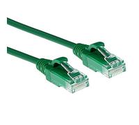 ACT Câble réseau CAT6 U/UTP LSZH LAN fin 3,8 mm Slimline, câble Ethernet flexible sans crochet avec fiche RJ45, pour une utilisation dans les centres de données, 0,25 m, vert - DC9752