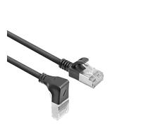 ACT Câble réseau CAT6A coudé à 90°, câble LAN U/FTP LSZH, fin, 3,6 mm, câble Ethernet flexible avec fiche RJ45, pour une utilisation dans les centres de données, 5 m, vers le haut DA3905
