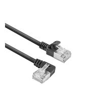 ACT Câble réseau CAT6A - Coudé à 90° - U/FTP LSZH - Câble LAN fin 3,6 mm - Câble Ethernet flexible avec fiche RJ45 - Pour une utilisation dans les centres de données - 0,15 m - Vers la gauche - DA1930