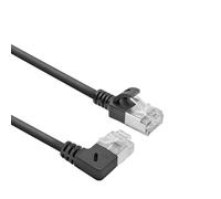ACT Câble réseau CAT6A - Coudé à 90° - U/FTP LSZH - Câble LAN fin 3,6 mm - Câble Ethernet flexible avec fiche RJ45 - Pour une utilisation dans les centres de données, 0,25 m - Vers la droite - DA2952