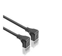 ACT Câble réseau CAT6A - Coudé à 90° - U/FTP LSZH - Câble LAN fin 3,6 mm - Câble Ethernet flexible avec fiche RJ45 - Pour une utilisation dans les centres de données, 3 m - vers le bas DA5903