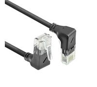 ACT Câble réseau CAT6A coudé à 90°, U/UTP LSZH, câble LAN fin, 3,6 mm, câble Ethernet flexible avec connecteur RJ45, pour une utilisation dans les centres de données, 2 m, bas vers le haut DD7902
