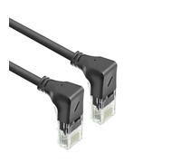 ACT Câble réseau CAT6A - Coudé à 90° - U/UTP LSZH - Câble LAN fin 3,6 mm - Câble Ethernet flexible avec fiche RJ45 - Pour une utilisation dans les centres de données, 1 m, vers le bas DD5901