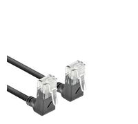 ACT Câble réseau CAT6A coudé à 90°, U/UTP LSZH - Câble LAN fin 3,6 mm - Câble Ethernet flexible avec fiche RJ45 - Pour une utilisation dans les centres de données, 1 m, vers le haut DD6901
