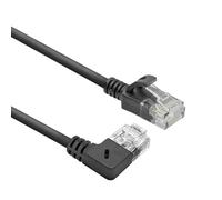 ACT Câble réseau CAT6A coudé à 90° vers la droite, U/UTP LSZH - Câble LAN fin de 3,6 mm - Câble Ethernet flexible avec fiche RJ45 - Pour une utilisation dans les centres de données, 1 m, vers la