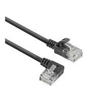 ACT Câble réseau CAT6A coudé à 90° vers la gauche, U/UTP LSZH - Câble LAN fin de 3,6 mm - Câble Ethernet flexible avec fiche RJ45 - Pour une utilisation dans les centres de données, 1,5 m, vers la
