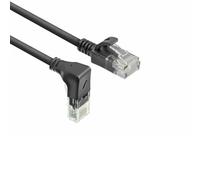 ACT Câble réseau CAT6A coudé à 90° vers le bas - U/UTP LSZH - Câble LAN fin de 3,6 mm - Câble Ethernet flexible avec fiche RJ45 - Pour une utilisation dans les centres de données, 1,5 m, vers le bas
