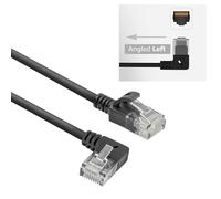 ACT Câble réseau CAT6A coudé à 90° vers le haut, câble LAN U/UTP LSZH fin 3,6 mm, câble Ethernet flexible avec connecteur RJ45, pour utilisation dans les centres de données, 2 mètres, gauche