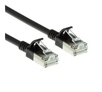 ACT Câble réseau CAT6a, U/FTP LSZH - Câble LAN fin de 3,8 mm - Câble CAT 6a flexible avec fiche RJ45 - Pour une utilisation dans les centres de données - 1 m - Noir - DC7901