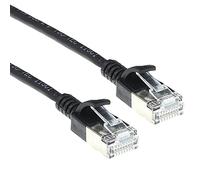 ACT Câble réseau CAT6a, U/FTP LSZH - Câble LAN fin de 3,8 mm - Câble CAT 6a flexible avec fiche RJ45 - Pour une utilisation dans les centres de données - 0,25 m - Noir - DC7952