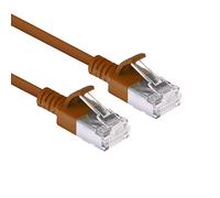 ACT Câble réseau CAT6a U/FTP LSZH - Câble LAN fin de 3,8 mm - Flexible - Sans accroc - Câble CAT 6a avec prise RJ45 - Pour une utilisation dans les centres de données, 7 m - Marron - DC7207